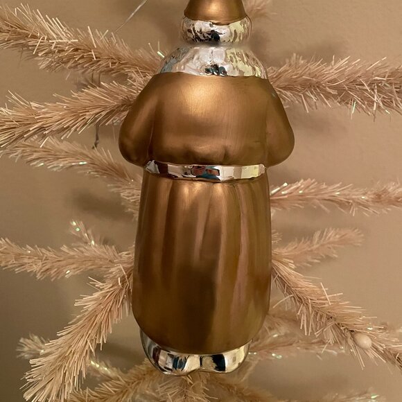 Vintage Department 56 Mercury Glass Old World Santa Holiday Christmas Ornament - Picture 5 of 5